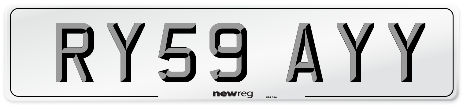 RY59 AYY Number Plate from New Reg